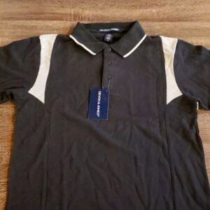 NEW! Mens Sporty Black Active Golf Polo Shirt